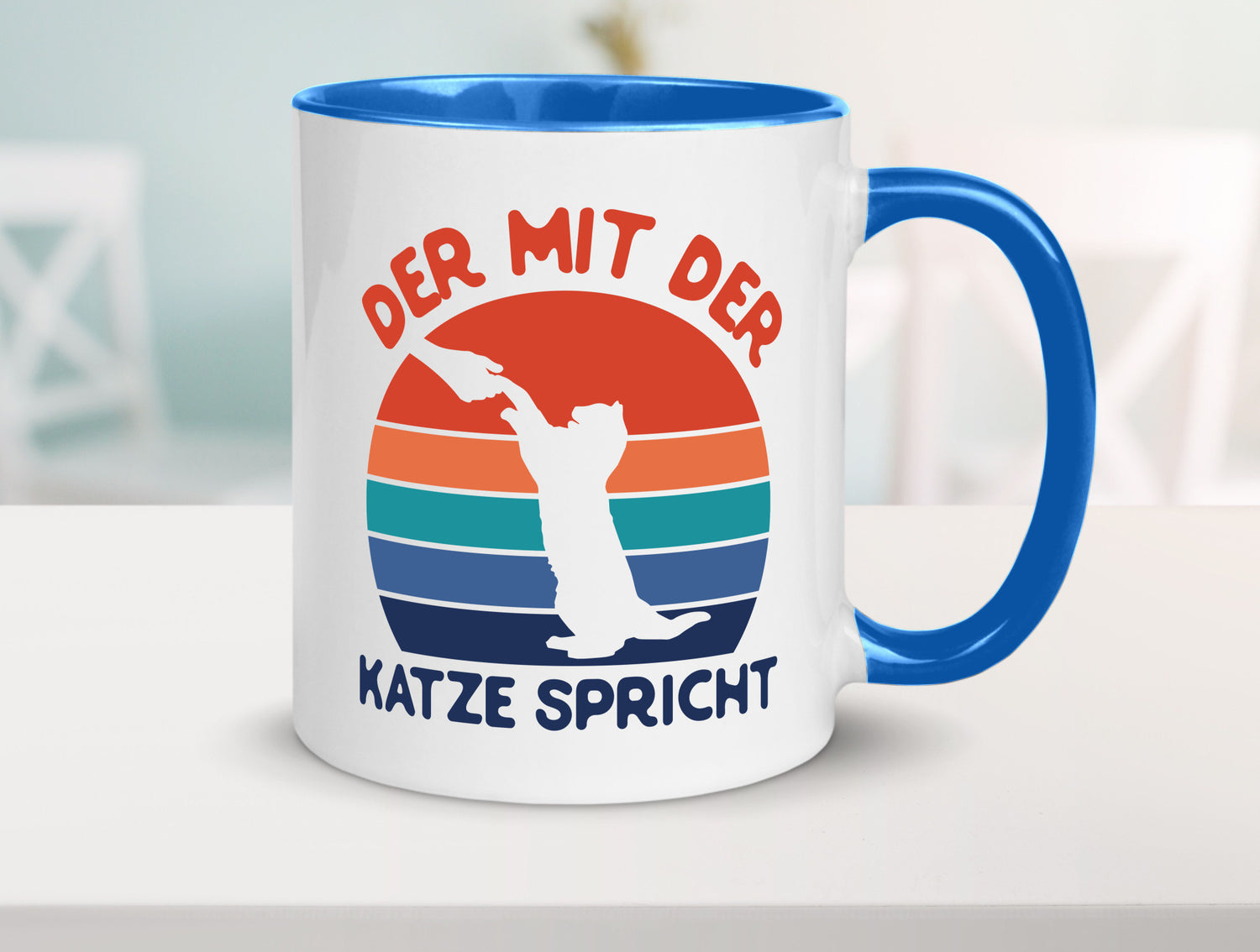 Der mit Katze Spricht | Katzenliebhaber Humor Tierliebhaber Geschenkidee Tasse