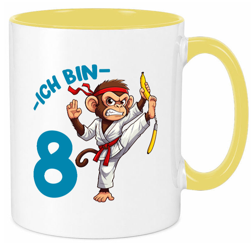 Ich bin 8 | 8. Geburtstag Karate Kampfsport Affe lustiger Spruch Geschenk