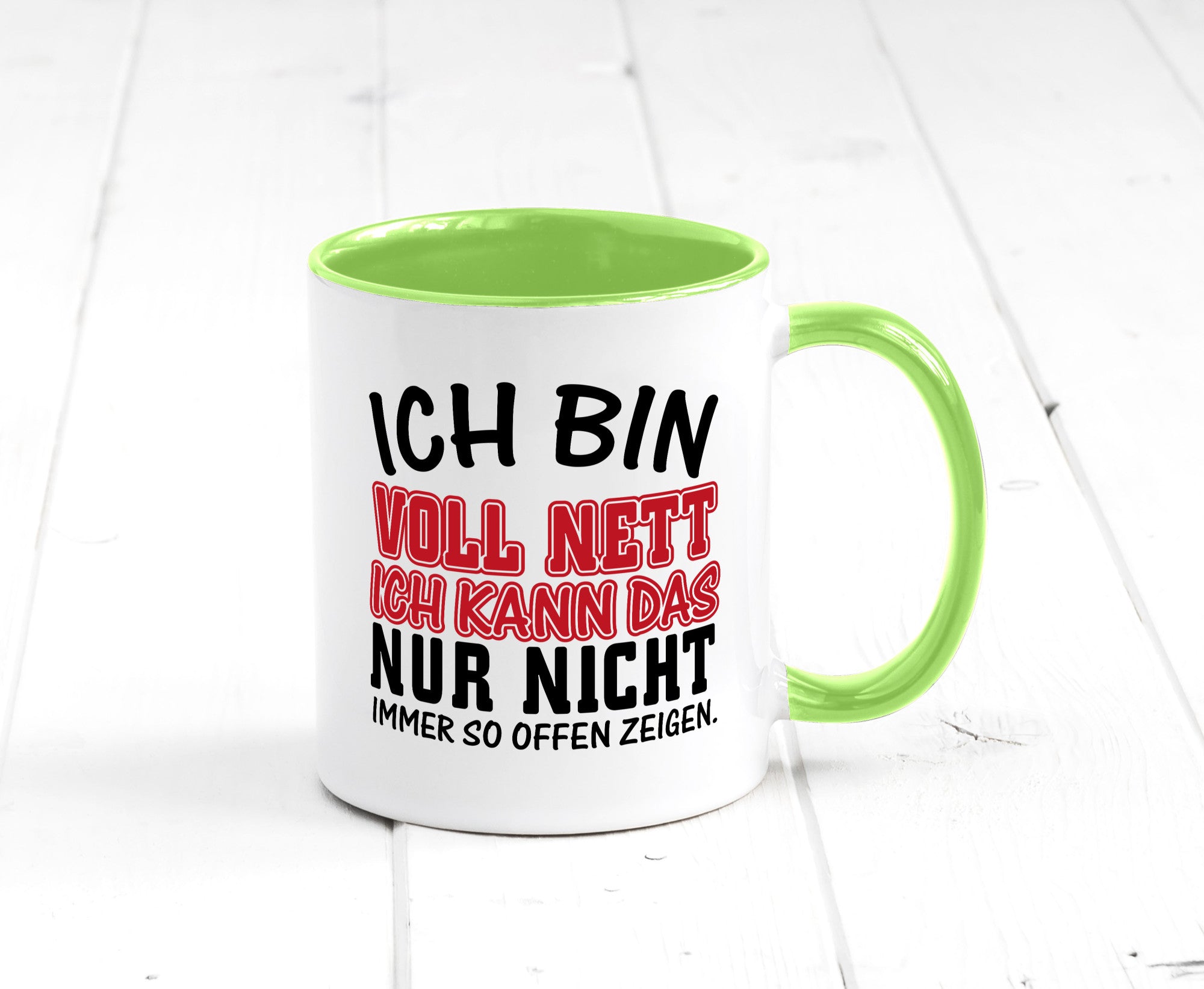 Ich bin voll nett Geschenkidee Humor Tasse