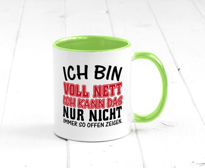 Ich bin voll nett Geschenkidee Humor Tasse