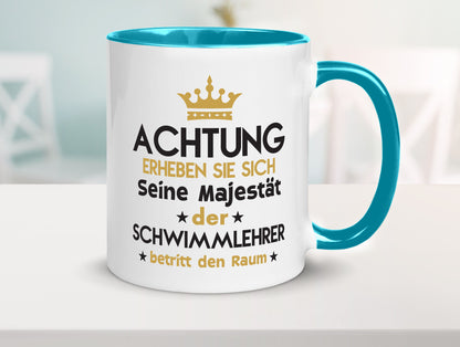 Seine Majestät Schwimmlehrer | Lehrer Schüler schwimmen Geschenkidee Humor Tasse
