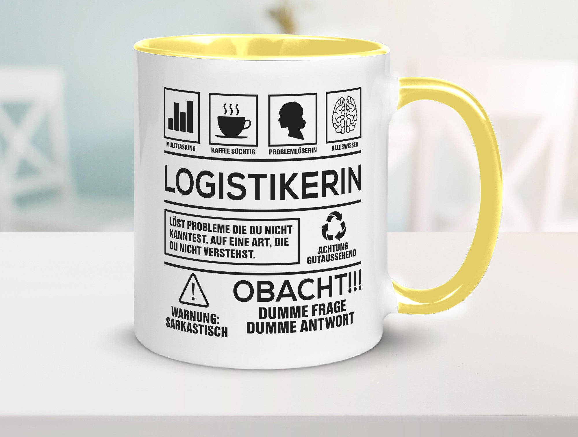 Achtung Probleme Logistikerin | Logistik lustiger Spruch Geschenk Humor