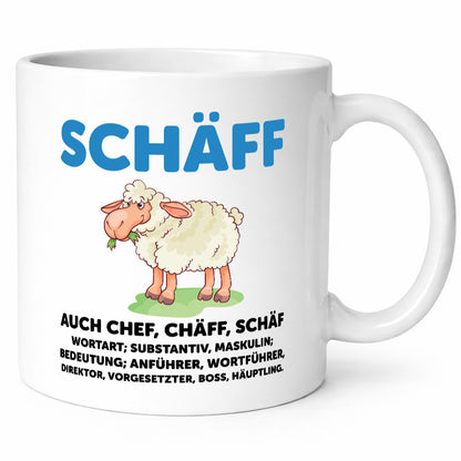 Chef | Arbeitgeber Boss Wortspiel Humor Arbeit Kollegen Büro Geschenkidee Tasse