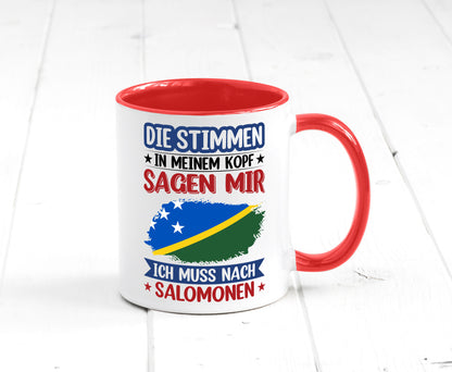 Salomonen | Urlaub Stimmen in meinem Kopf Traumland v2 Humor Geschenkidee Tasse