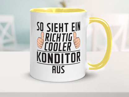 Richtig Cooler Konditor | Konditorei lustig Humor Geschenkidee Geschenk Tasse