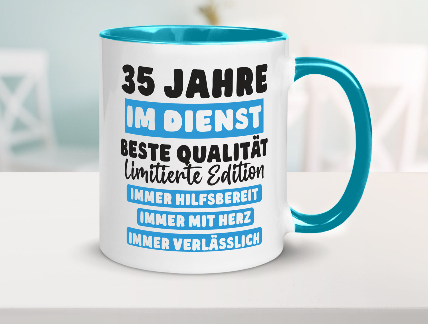 35 Jahre im Dienst | Jubiläum Arbeit v6 lustiger Spruch Geschenk Kollegen Büro