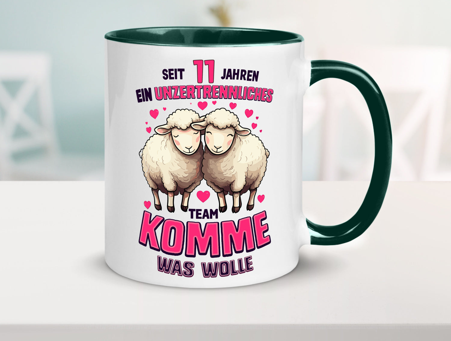 11 Jahre Verheiratet | ein Team Ehepaar v2 Humor Geschenkidee Tasse