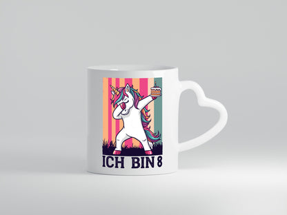 8 Geburtstag | Einhorn Damping Mädchen lustig Geschenkidee Geschenk Tasse