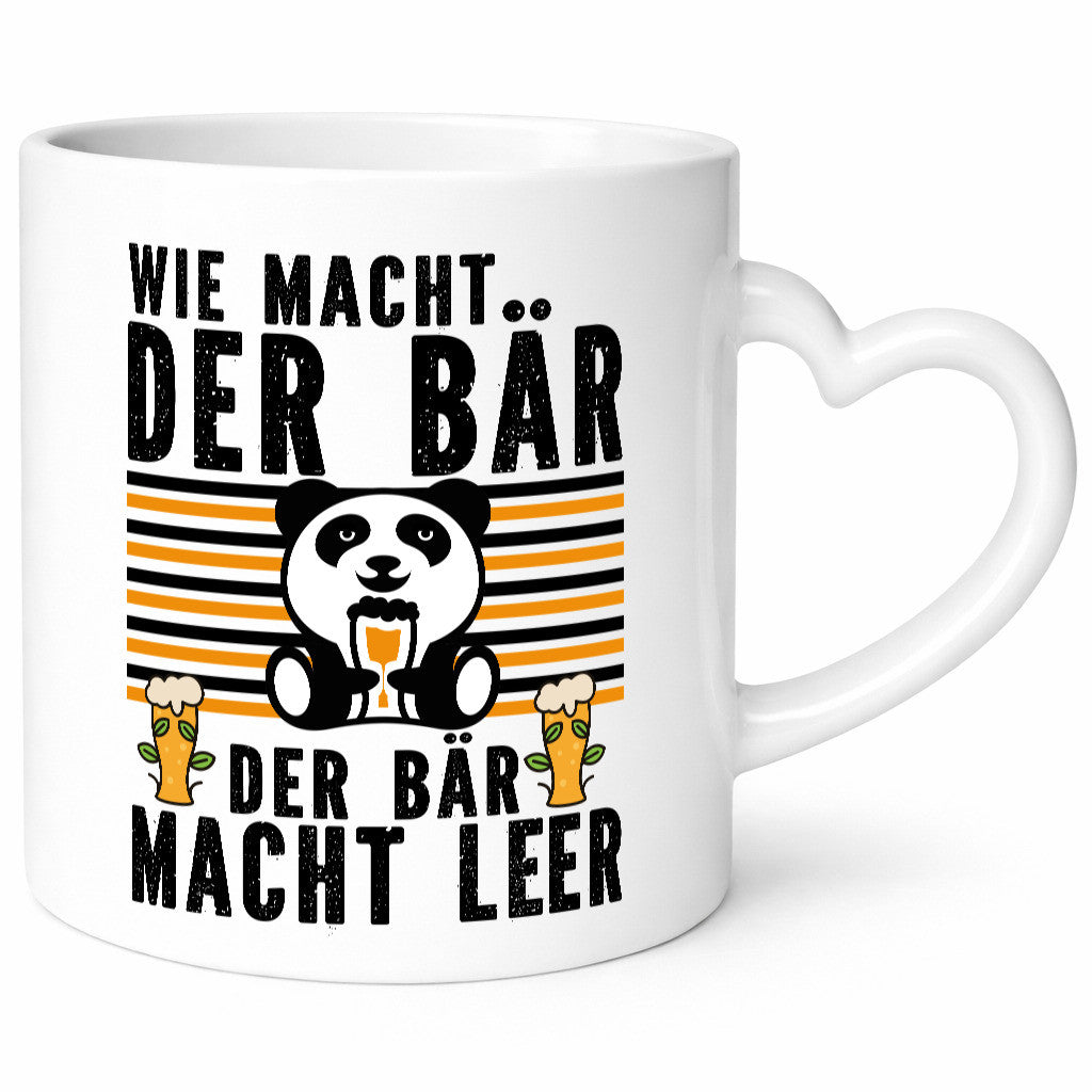 Wie macht der Bär | Bierliebhaber Festival Konzert Humor Geschenkidee Tasse