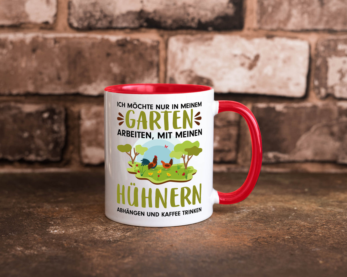 Garten Hühner | Gartenarbeit Tasse Bauernhof Spruch lustiger Geschenk Arbeit