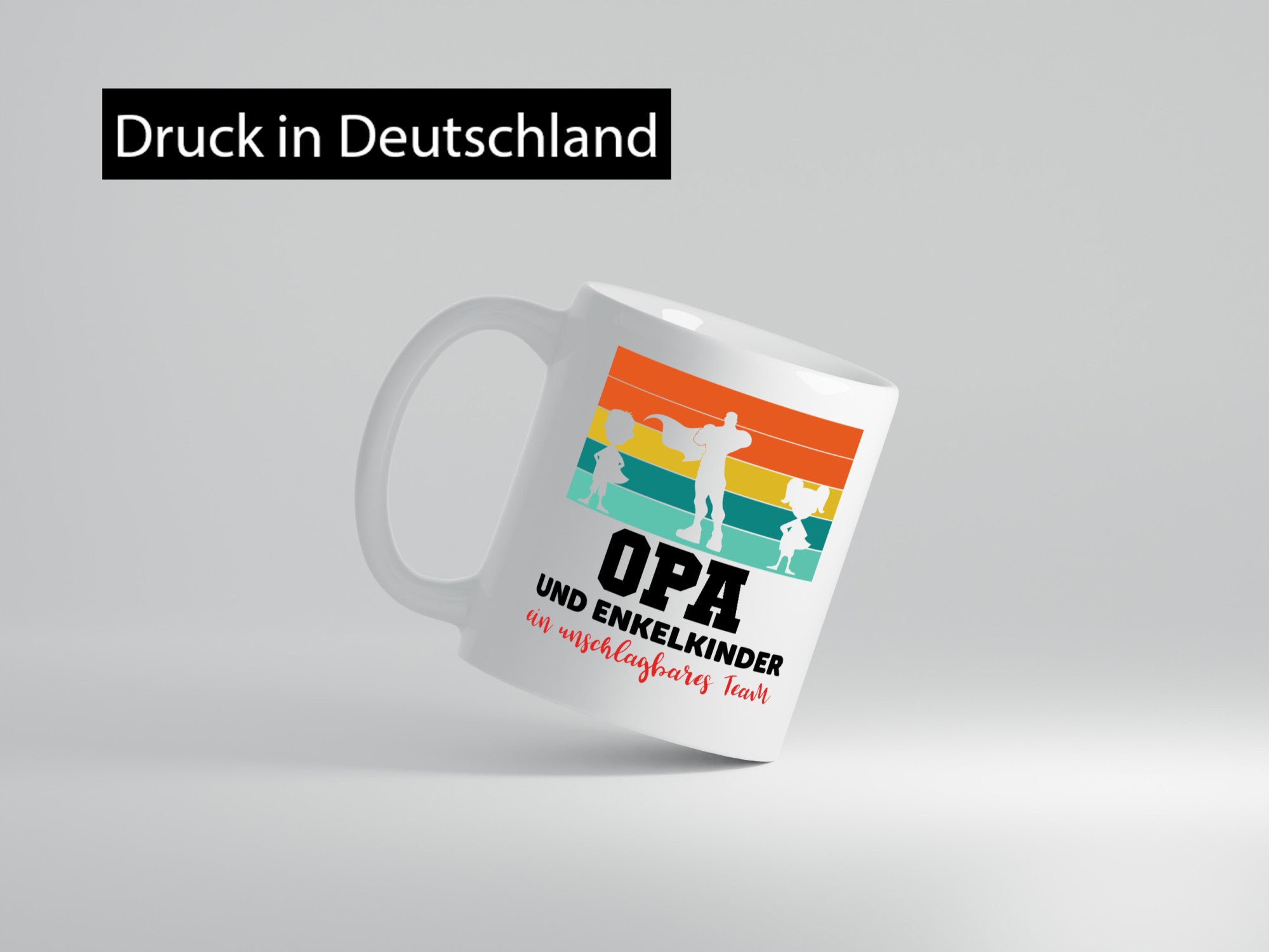 Opa und Enkelkinder ein unschlagbares Team Geschenkidee Familie Humor Tasse