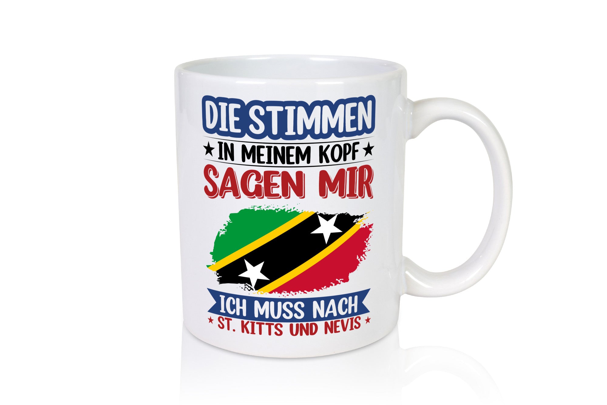 St. Kitts und Nevis | Urlaub Stimmen in meinem Kopf v2 Geschenkidee Humor Tasse