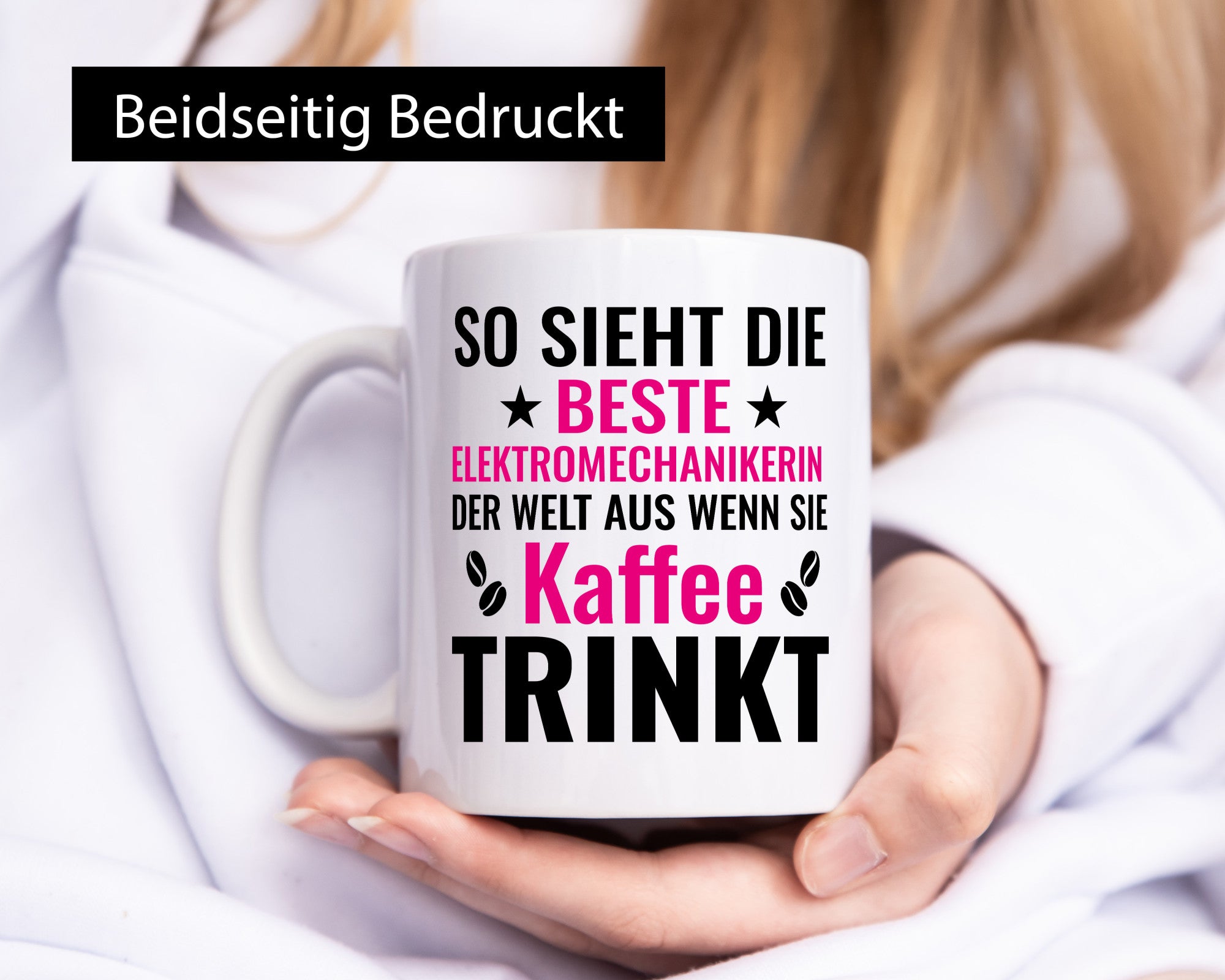 Kaffee trinkt: Elektromechanikerin | Mechanikerin Geschenkidee Humor Tasse