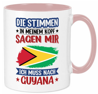 Guyana | Urlaub Stimmen in meinem Kopf Traumland lustig Humor Geschenkidee Tasse