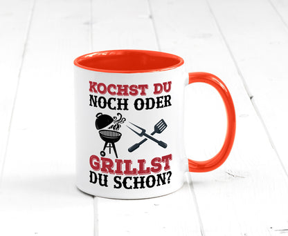 Grillst du schon? | Spruch Tasse Grillen Männer Geschenkidee Humor