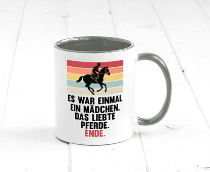 Es war einmal ein Mädchen das Liebte Pferde | lustig Humor Geschenkidee Tasse