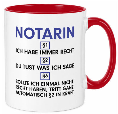 Ich habe immer Recht Notarin | Juristin v2 lustiger Spruch Geschenk Humor
