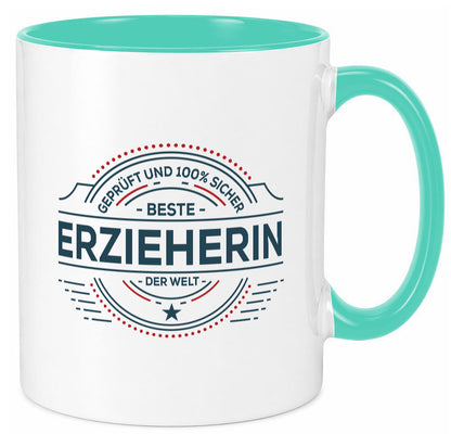 Geprüft und sicher: Erzieherin | Pädagogin Schule Geschenk Humor Geschenkidee