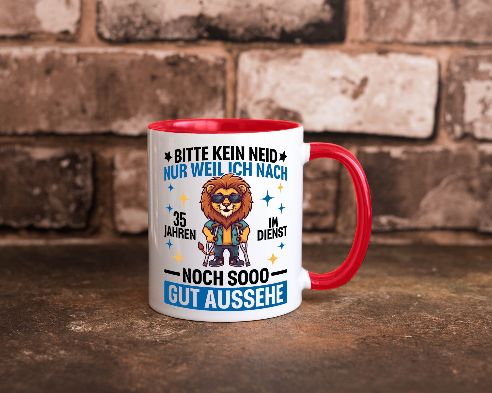 35 Jahre im Dienst | Arbeitsjubiläum Arbeit lustig Kollegen Büro Geschenk Tasse