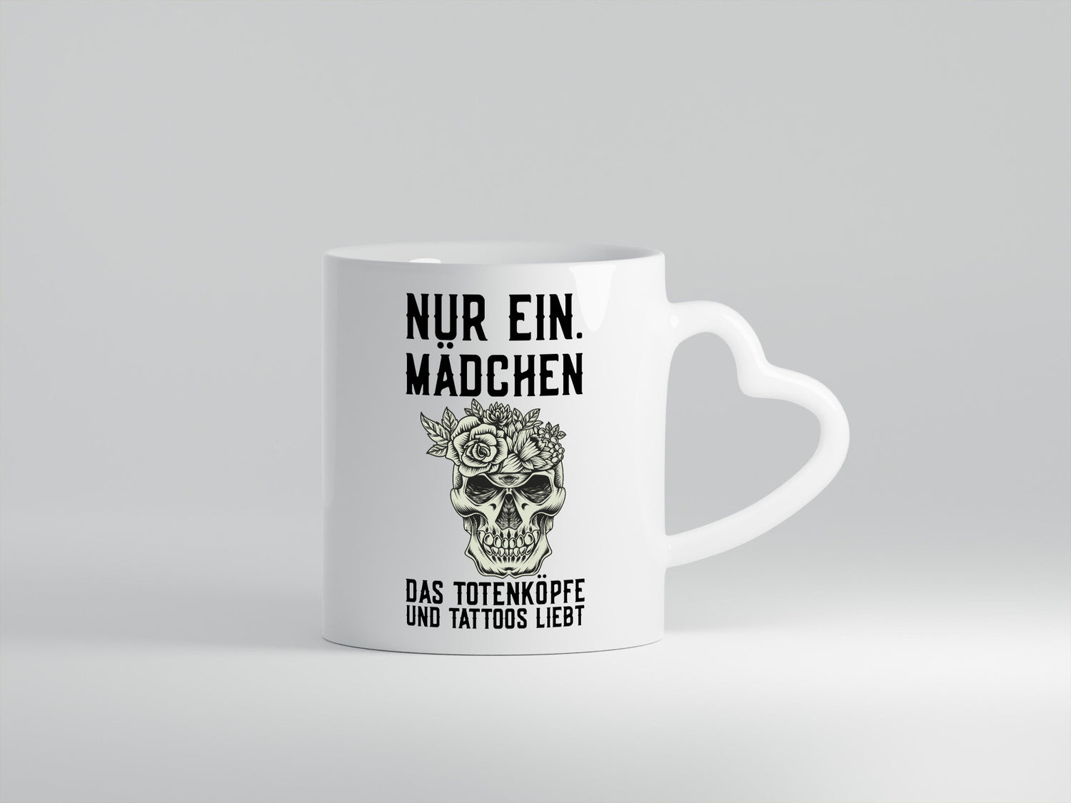 Mädchen |Tattoos und Totenköpfe | Tätowieren Rockabilly Humor Geschenkidee Tasse