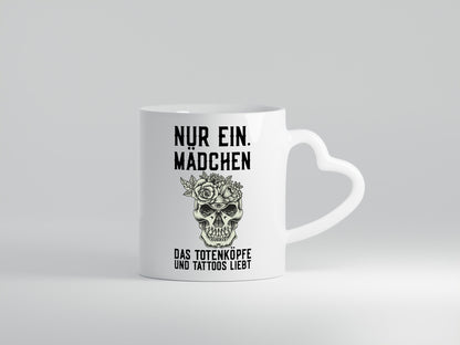 Mädchen |Tattoos und Totenköpfe | Tätowieren Rockabilly Humor Geschenkidee Tasse