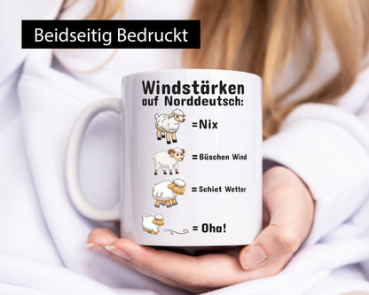 Windstärken auf Norddeutsch | Norddeutschland Tasse Humor Geschenkidee