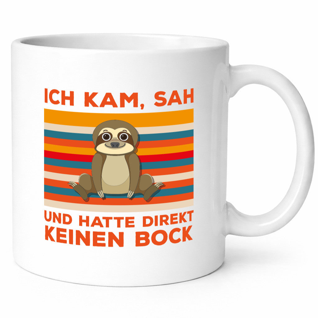 Keinen Bock | Morgenmuffel Spruch Faultier Statement Geschenkidee Tierliebhaber