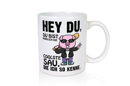 Du bist eine Coole sau Geschenk Humor Geschenkidee lustiger Spruch Tasse