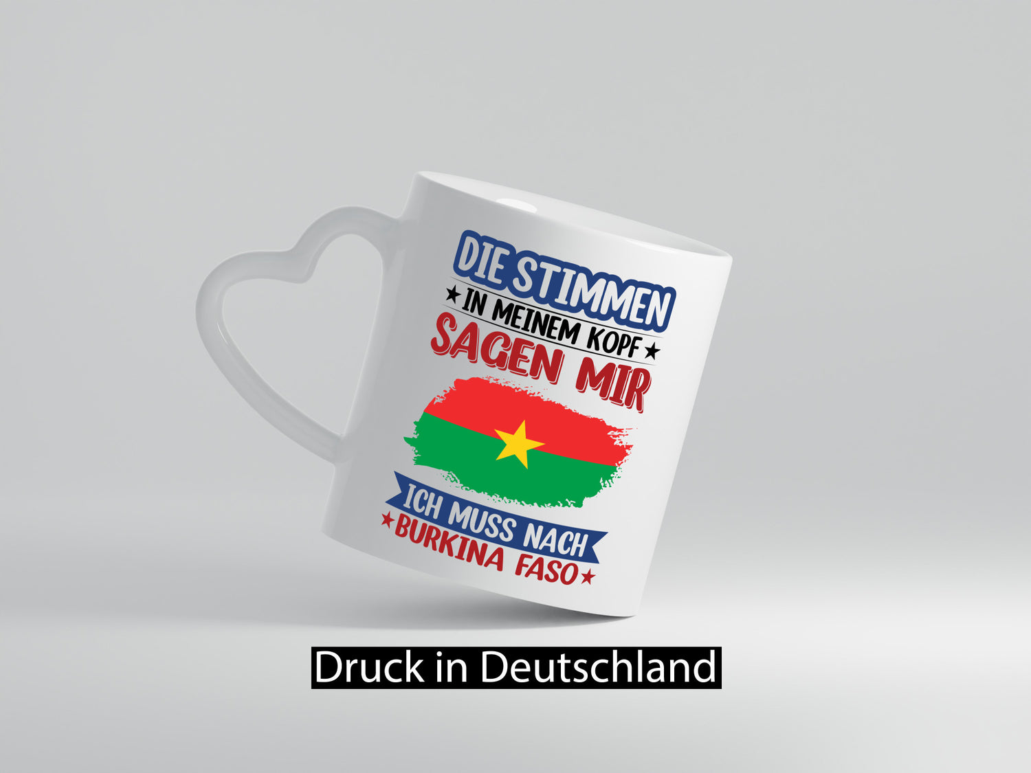 Burkina Faso | Urlaub Stimmen in meinem Kopf Traumland Geschenkidee Humor Tasse