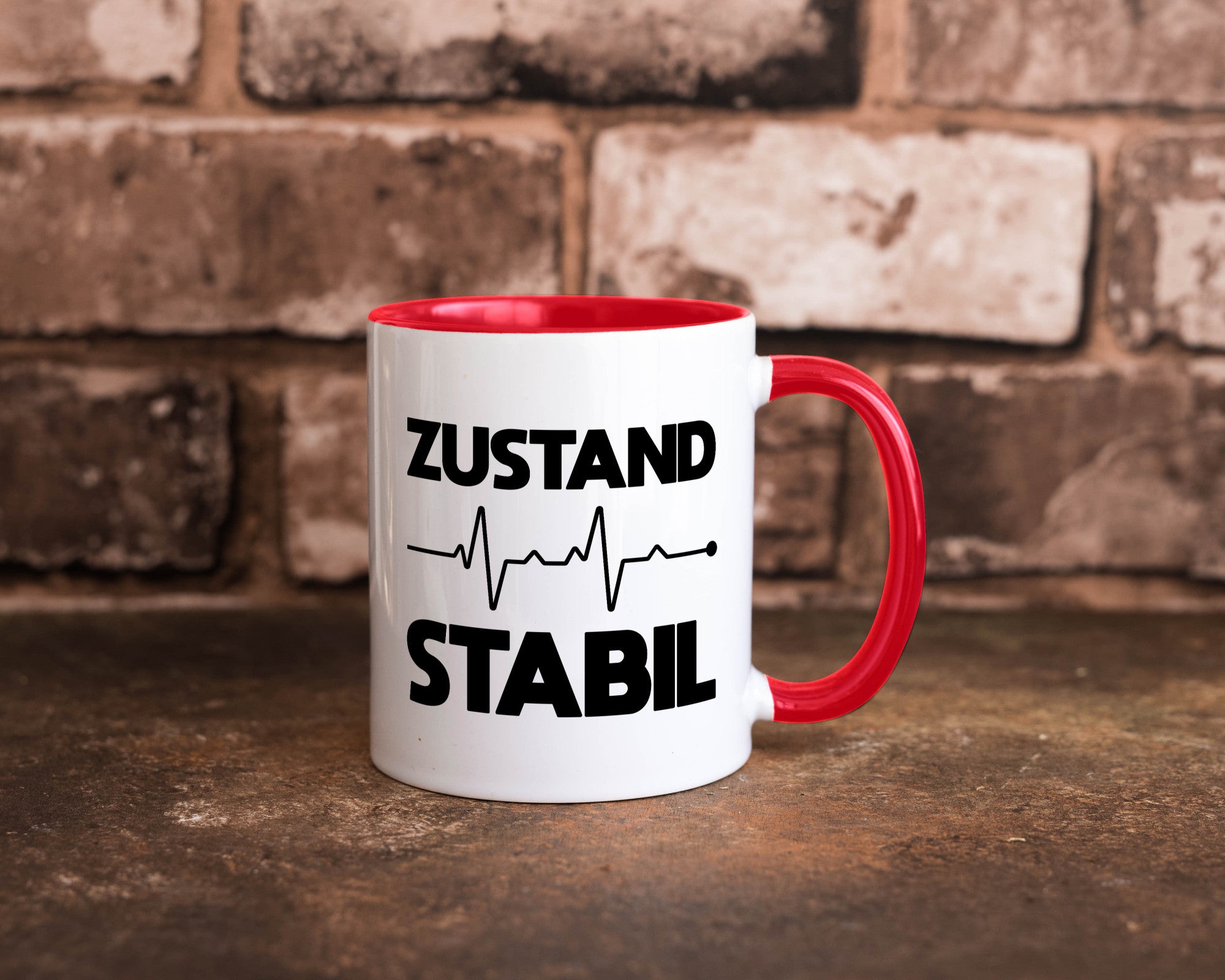 Zustand Stabil | Herzschlag Heartbeat lustiger Spruch Geschenk Humor