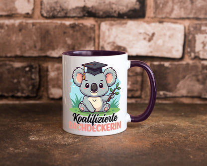 Koalifizierte Dachdeckerin | Dachbau Hausbau Geschenk Humor Geschenkidee Tasse