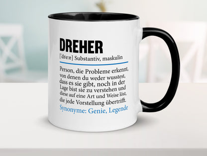 Dreher Humor | Fräser Zerspannungsmechaniker Geschenkidee Tasse