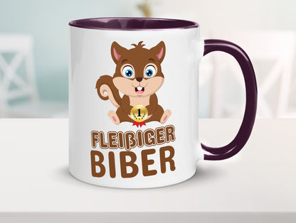 Fleißiger Biber | Motiv Tasse Kinder Geburtstag lustig Geschenkidee Geschenk