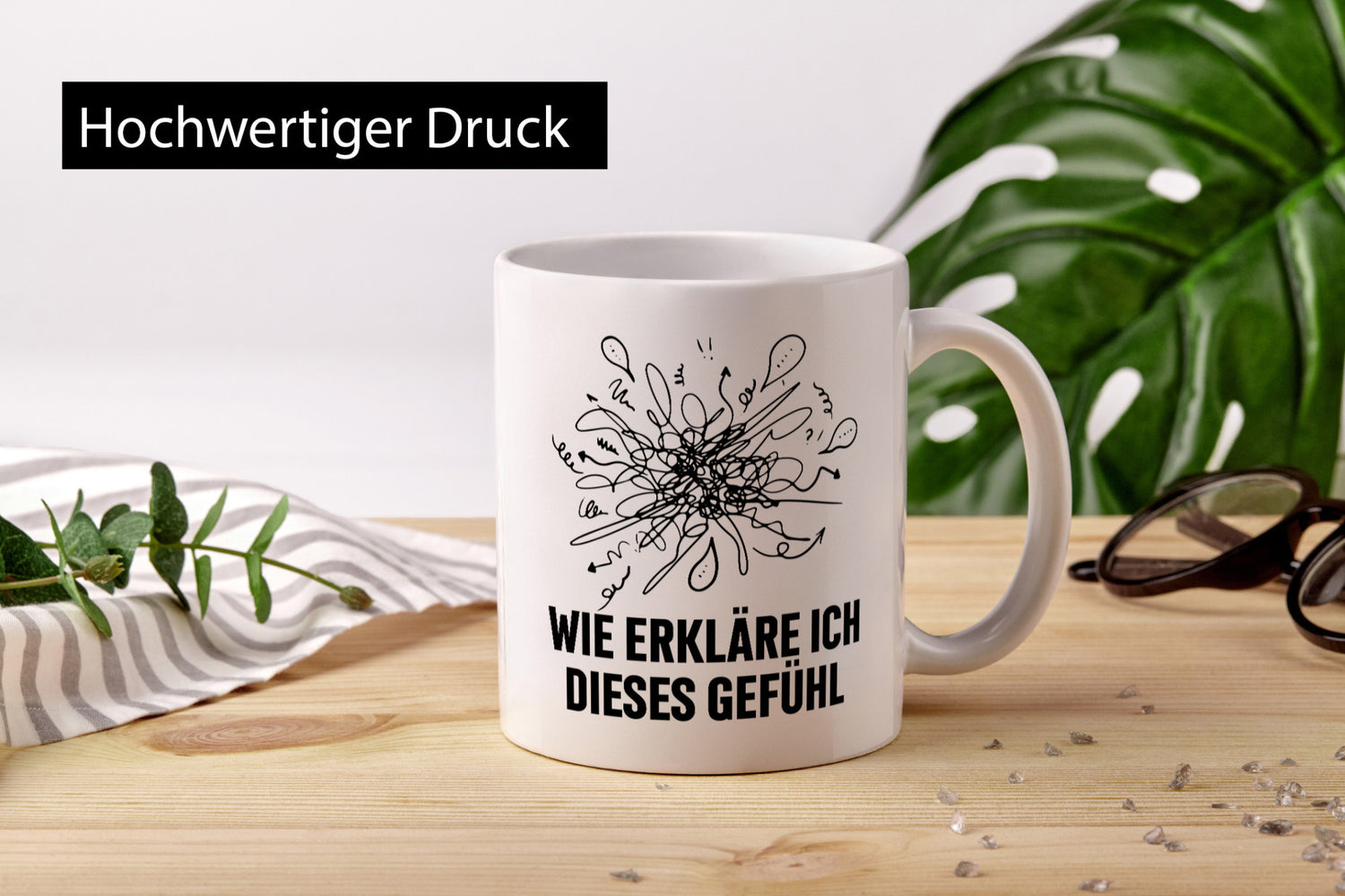 Wie erkläre ich dieses Gefühl | Krizelkrazel Malen Geschenk Humor Geschenkidee