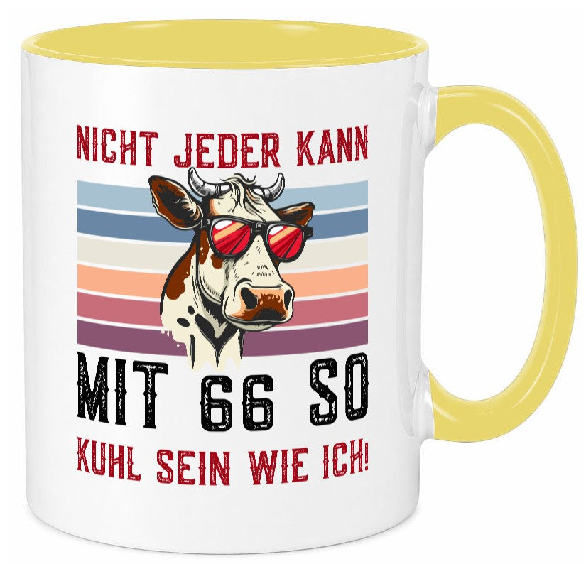 Mit 66 so gut aussehen | 66. Geburtstag Landwirt Bauer v2 Geschenk Geschenkidee Tasse
