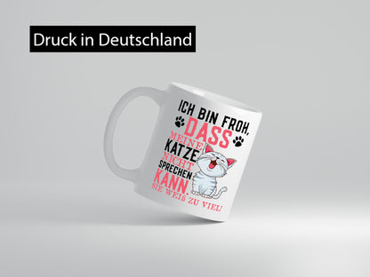 Lustiger Katzenspruch | Tierliebhaber Katzenfan Comic Spruch Geschenk Humor