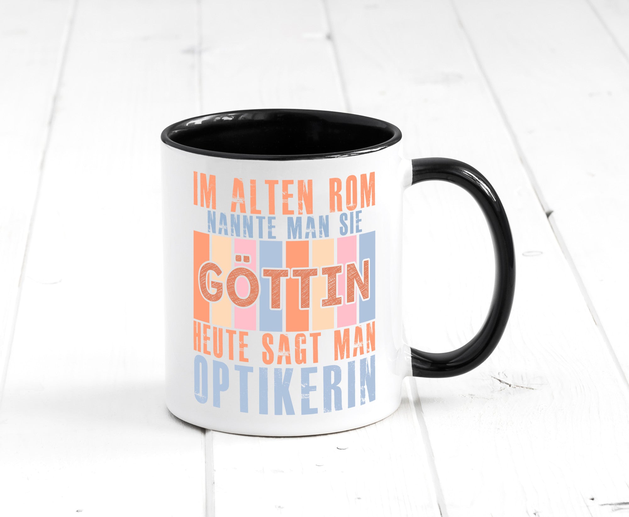 Heute sagt man: Optikerin | Augenoptik lustig Humor Geschenkidee Geschenk Tasse