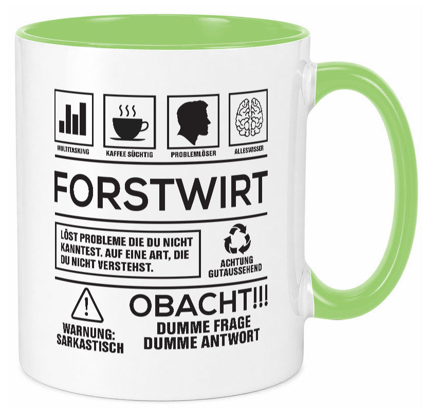 Achtung Probleme Forstwirt | Waldarbeiter lustig Arbeit Kollegen Büro Geschenk