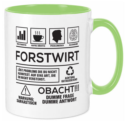 Achtung Probleme Forstwirt | Waldarbeiter lustig Arbeit Kollegen Büro Geschenk