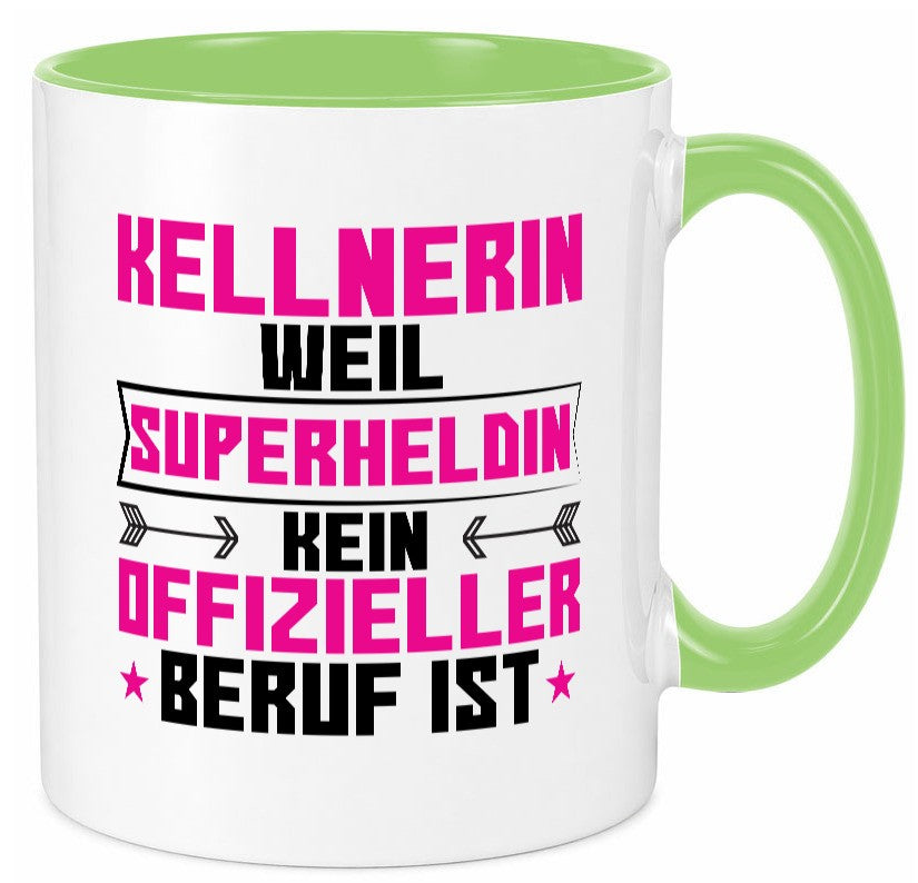 Superheldin Kellnerin | Beruf kellnern Bedienung Geschenk Arbeit Kollegen Büro Tasse