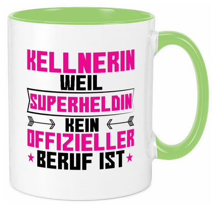 Superheldin Kellnerin | Beruf kellnern Bedienung Geschenk Arbeit Kollegen Büro Tasse