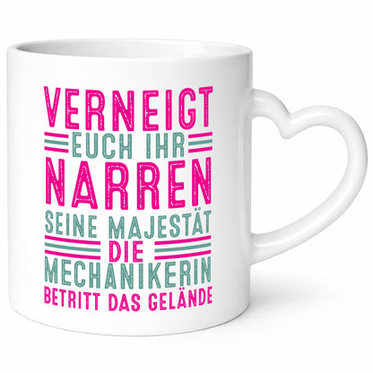 Verneigt euch: Mechanikerin | KFZ lustiger Spruch Geschenk Humor Geschenkidee