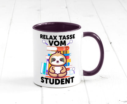 Relax Tasse: Student | Universität Uni Studium lustiger Spruch Geschenk Humor