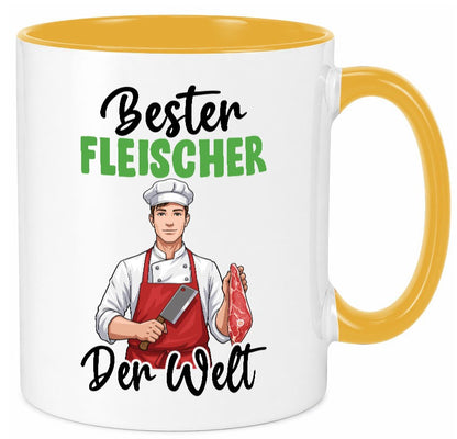 Bester Fleischer | Schlachterei v2 Geschenk Humor Geschenkidee lustiger Spruch Tasse