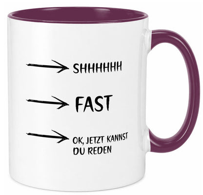 Jetzt kannst du reden | Morgenmuffel Kaffeetrinker Humor Geschenkidee Tasse