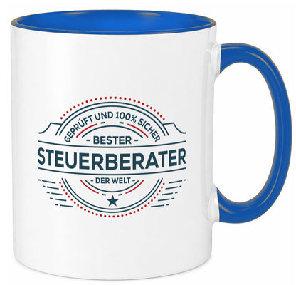 Geprüft und sicher: Steuerberater | Steuern Geschenk Humor Geschenkidee Tasse