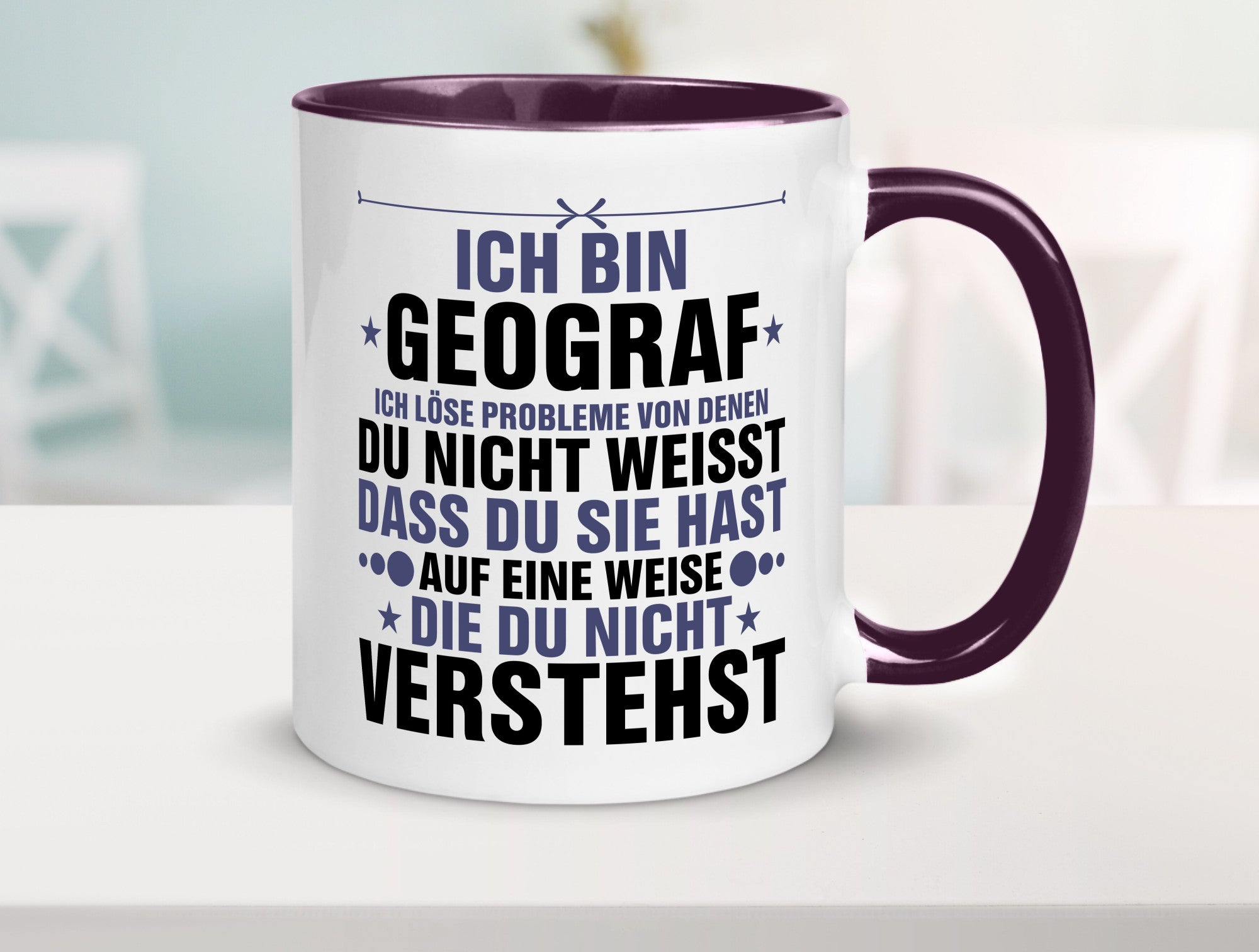 Löse Probleme: Geograf | Geografie lustig Humor Geschenkidee Geschenk Tasse