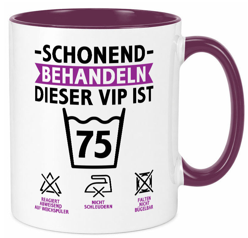 75 Geburtstag | schonend behandeln Jahre v2 lustiger Spruch Geschenk