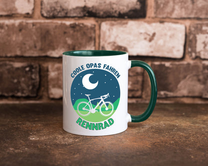 Coole Opas fahren Rennrad | Mond Landschaft Geschenk Familie Geschenkidee