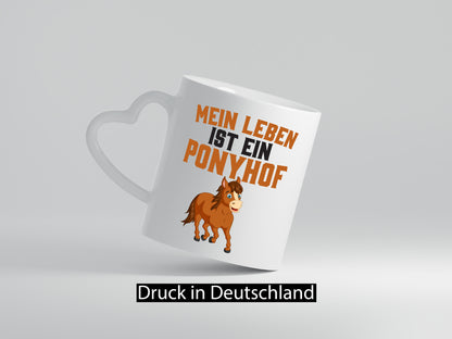 Mein Leben ist ein Ponyhof | Pferdeliebhaber Reithof lustig Humor Geschenkidee